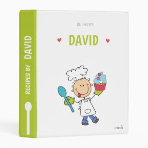 Cupcake Chef Personalized Recipe Binder for Kids
