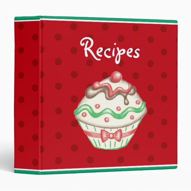 Cupcake Christmas Recipee Binder (Front/Spine)