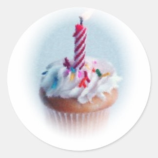 Cupcake Classic Round Sticker