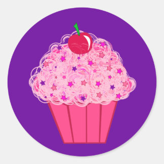 Cupcake Classic Round Sticker