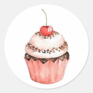 Cupcake Classic Round Sticker