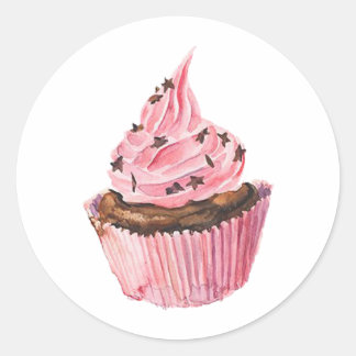 Cupcake Classic Round Sticker