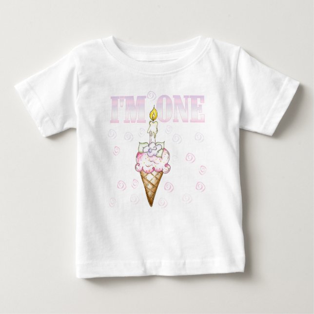 Cupcake  Cone I'm One Baby T-Shirt (Front)