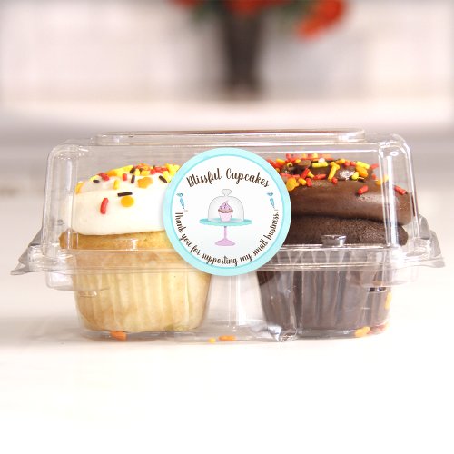 Cupcake Cookie Bakery Thank You for Support Classic Round Sticker