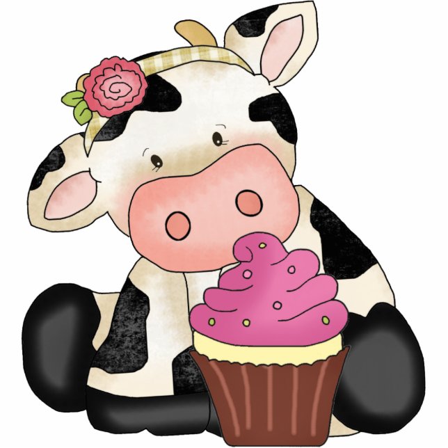 Cupcake Cow Sculpture (Front)