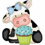 Cupcake Cow Sculpture<br><div class="desc">design by Cheryl Seslar at www.digiwebstudio.com</div>