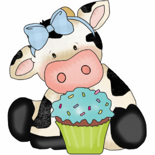 Cupcake Cow Sculpture
