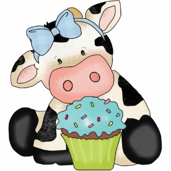 Cupcake Cow Sculpture by DoodlesSweetTreats at Zazzle