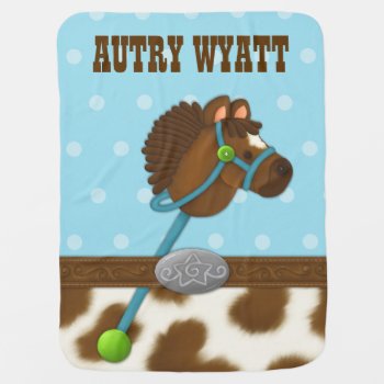 Cupcake Cowboy Baby Blanket by JustBeeNMeBoutique at Zazzle