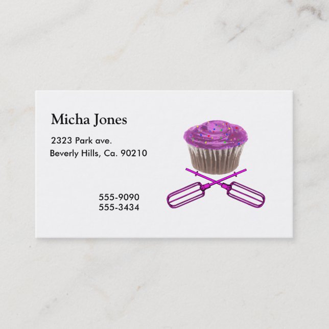 Cupcake & Crossbeaters Business Card (Front)