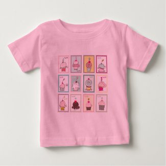 Cupcake Cupcakes Collage Sweet Desserts Snack Love Baby T-Shirt