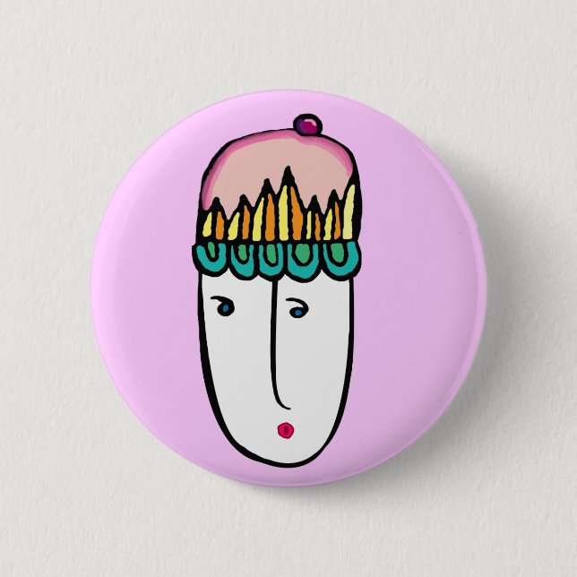 cupcake cutie pinback button (Front)