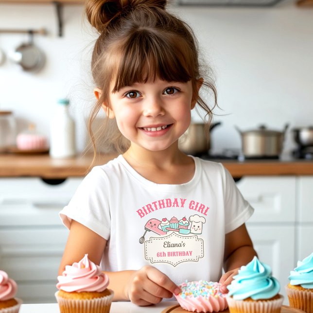 Cupcake Decorating Party Cute Baking Birthday Girl T-Shirt (Cupcake Decorating Party Cute Baking Birthday Girl T-Shirt)