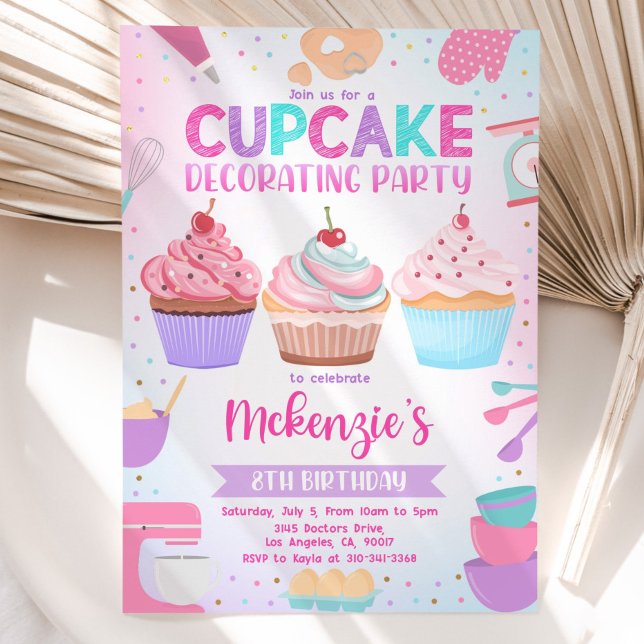 Cupcake Decorating Party Invitation, Editable Baki Invitation (Creator Uploaded)