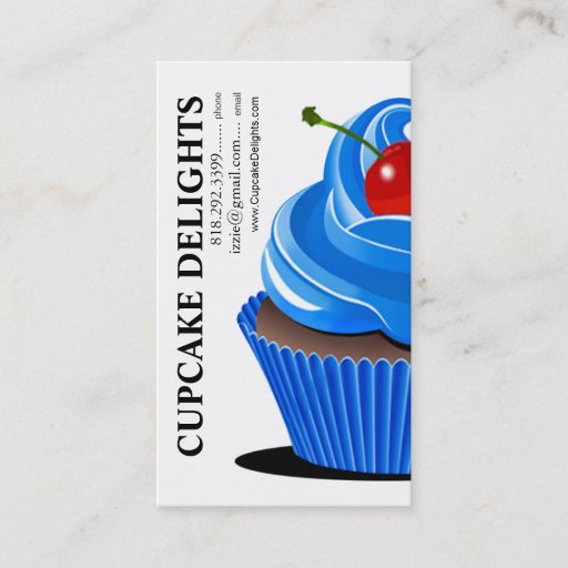 Customizable Cupcake Delights - Confections Desserts Pastries Business Card