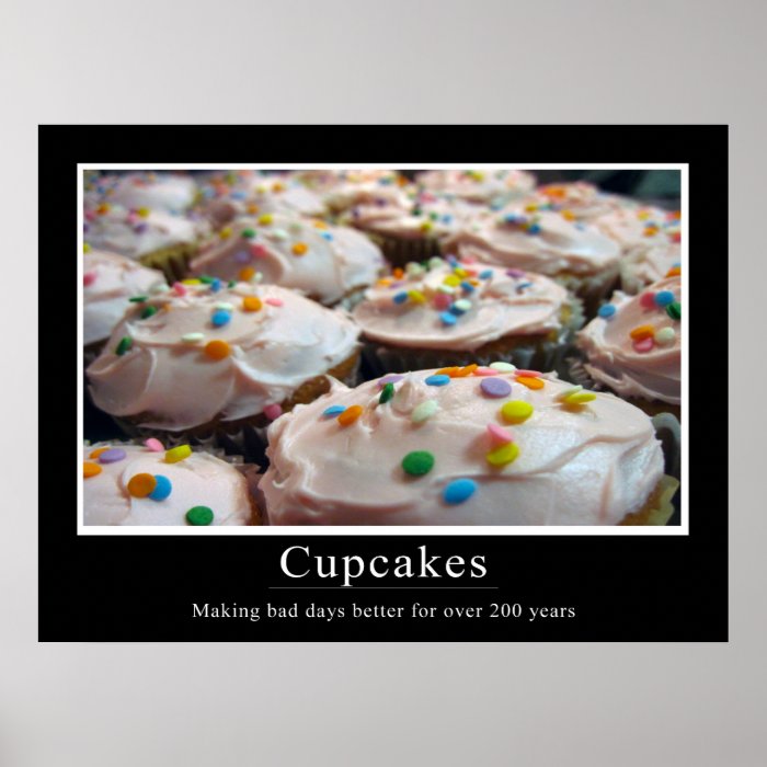 Cupcake Demotivational Style Poster