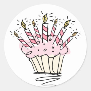 Cupcake design stickers