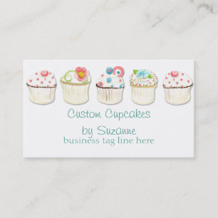 Cupcake Dessert Baking Bakery Business Identity Business Card