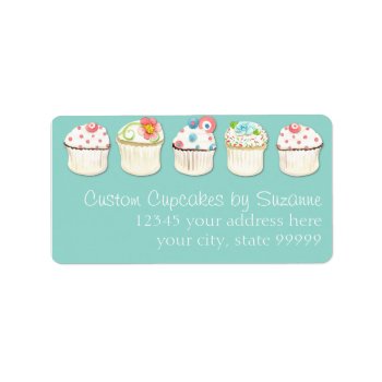 Cupcake Dessert Baking Bakery Business Identity Label by ModernStylePaperie at Zazzle