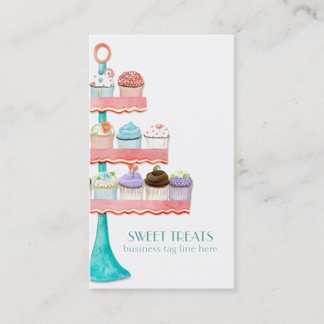 Cupcake Dessert Baking Bakery Business Package Business Card (Front)