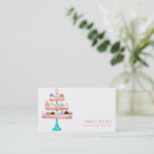 Cupcake Dessert Baking Bakery Business Package Business Card (Standing Front)