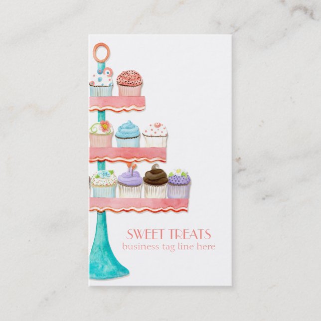 Cupcake Dessert Baking Bakery Business Package Card (Front)
