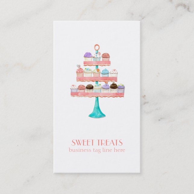 Cupcake Dessert Baking Bakery Business Package Card (Front)