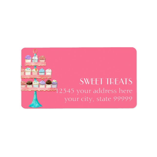 Cupcake Dessert Baking Bakery Business Package Label (Front)