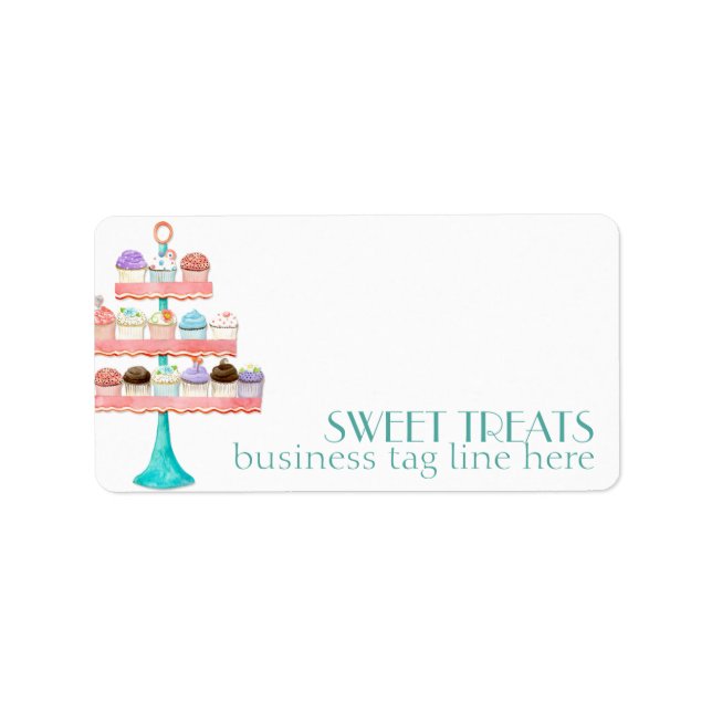Cupcake Dessert Baking Bakery Business Package Label (Front)