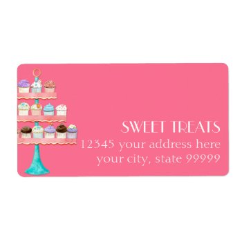 Cupcake Dessert Baking Bakery Business Package Label by ModernStylePaperie at Zazzle