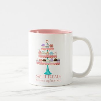 Cupcake Dessert Baking Bakery Business Package Two-tone Coffee Mug by ModernStylePaperie at Zazzle