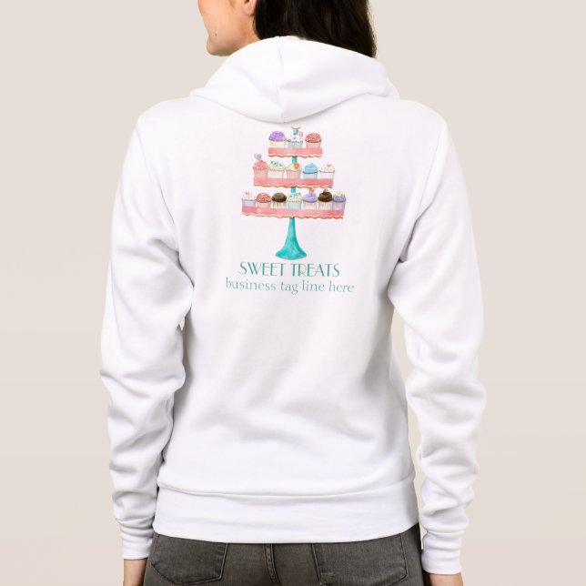 Cupcake Dessert Baking Bakery Business Uniform Hoodie (Back)
