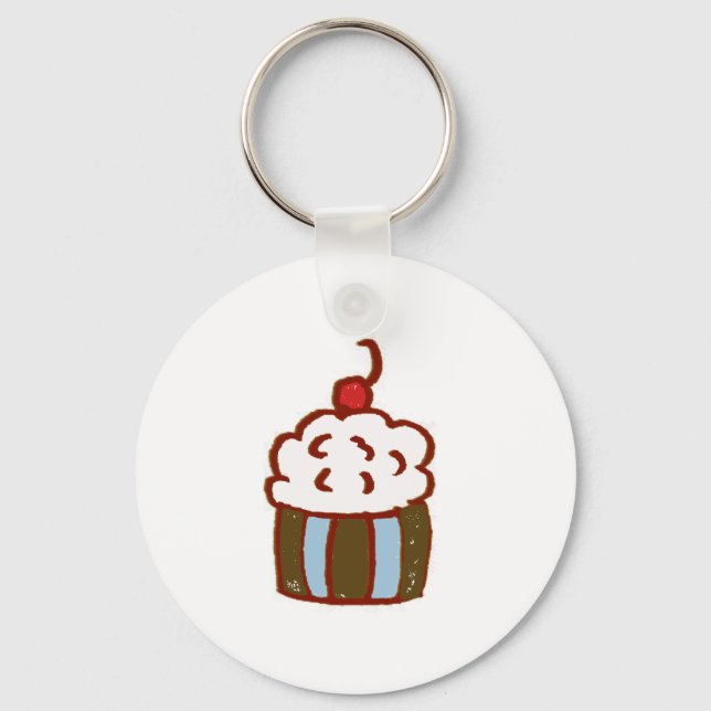 Cupcake Dessert Keychain (Front)