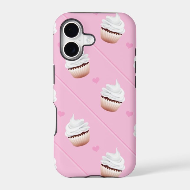 cupcake diagonal stripes iphone case (Back)