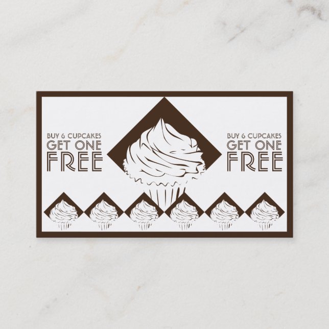 cupcake diamond stamp card (Front)