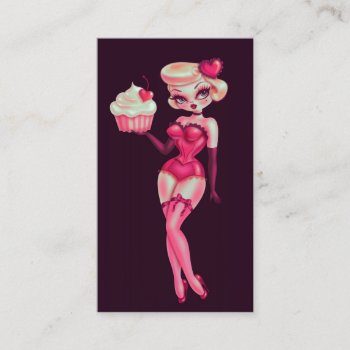 Cupcake Doll Business Card by FluffShop at Zazzle