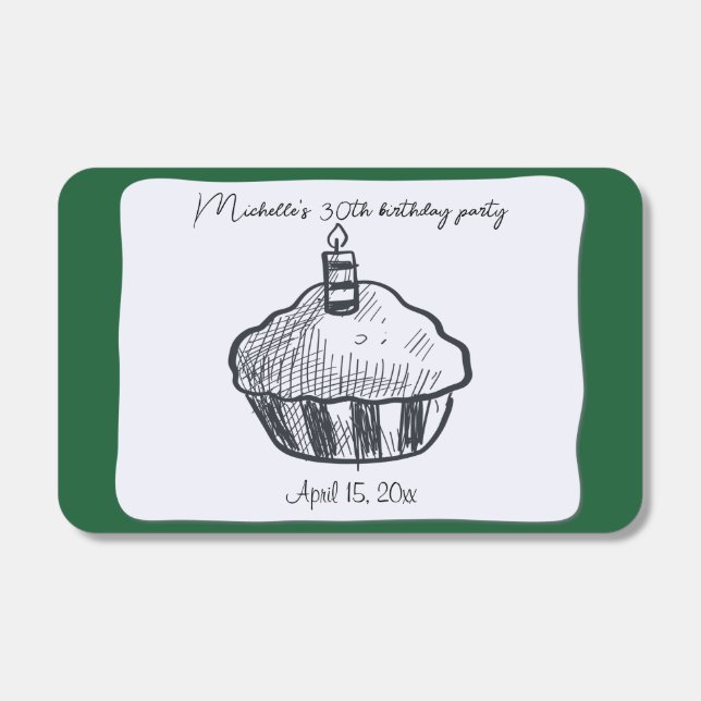 cupcake drawing Birthday party Matchboxes (Front)