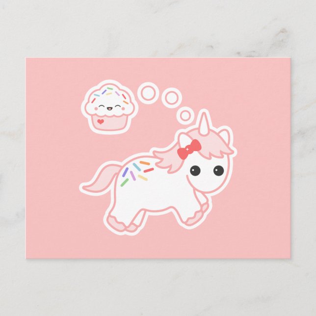 Cupcake Dream Unicorn Postcard (Front)
