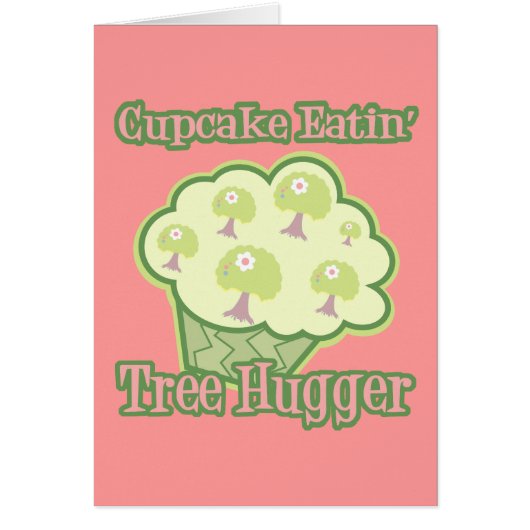 Cupcake Eating Tree Hugger Cards (Front)