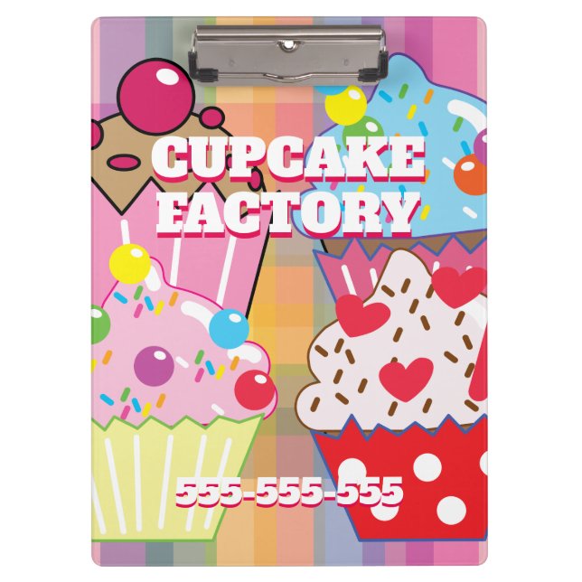 CUPCAKE FACTORY Menu Clipboard (Front)