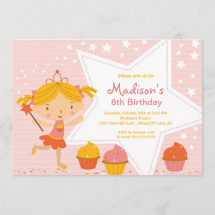 Cupcake Fairy Birthday Party Invitation