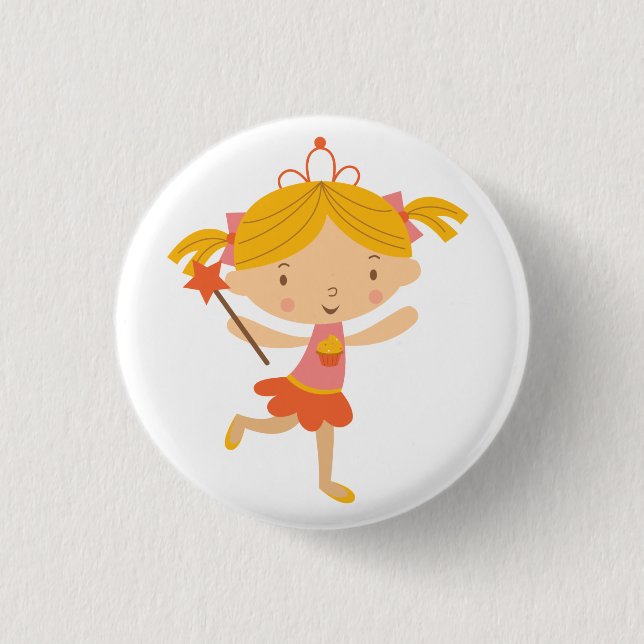 Cupcake Fairy Pinback Button (Front)