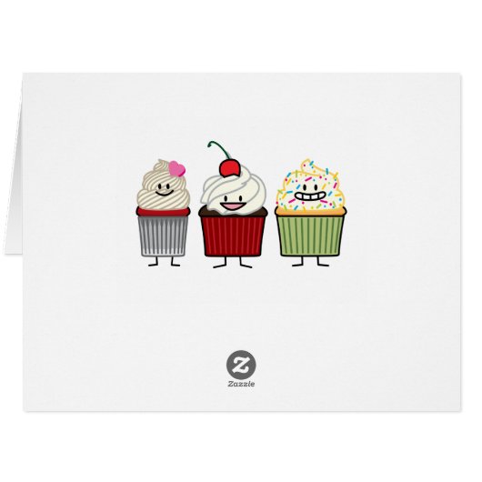 Cupcake family frosting sprinkles cherry cakes (Back Horizontal)