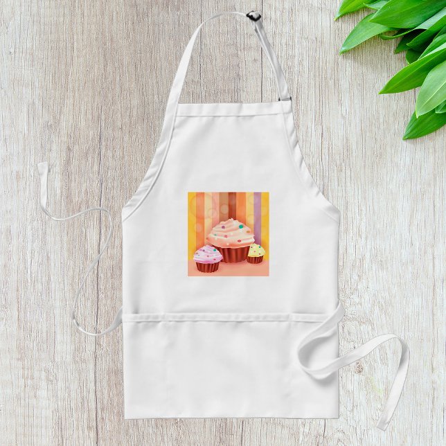 Cupcake Fantasy Colorful Sweet Treats  Adult Apron (Creator Uploaded)