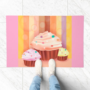 Cupcake Fantasy Colorful Sweet Treats Doormat