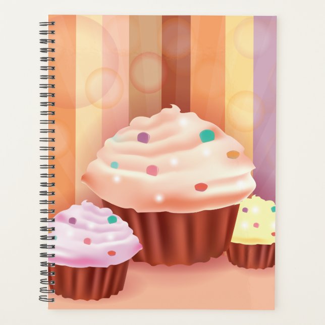 Cupcake Fantasy Colorful Sweet Treats  Planner (Front)