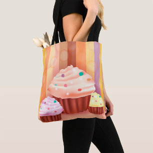 Cupcake Fantasy Colorful Sweet Treats Tote Bag