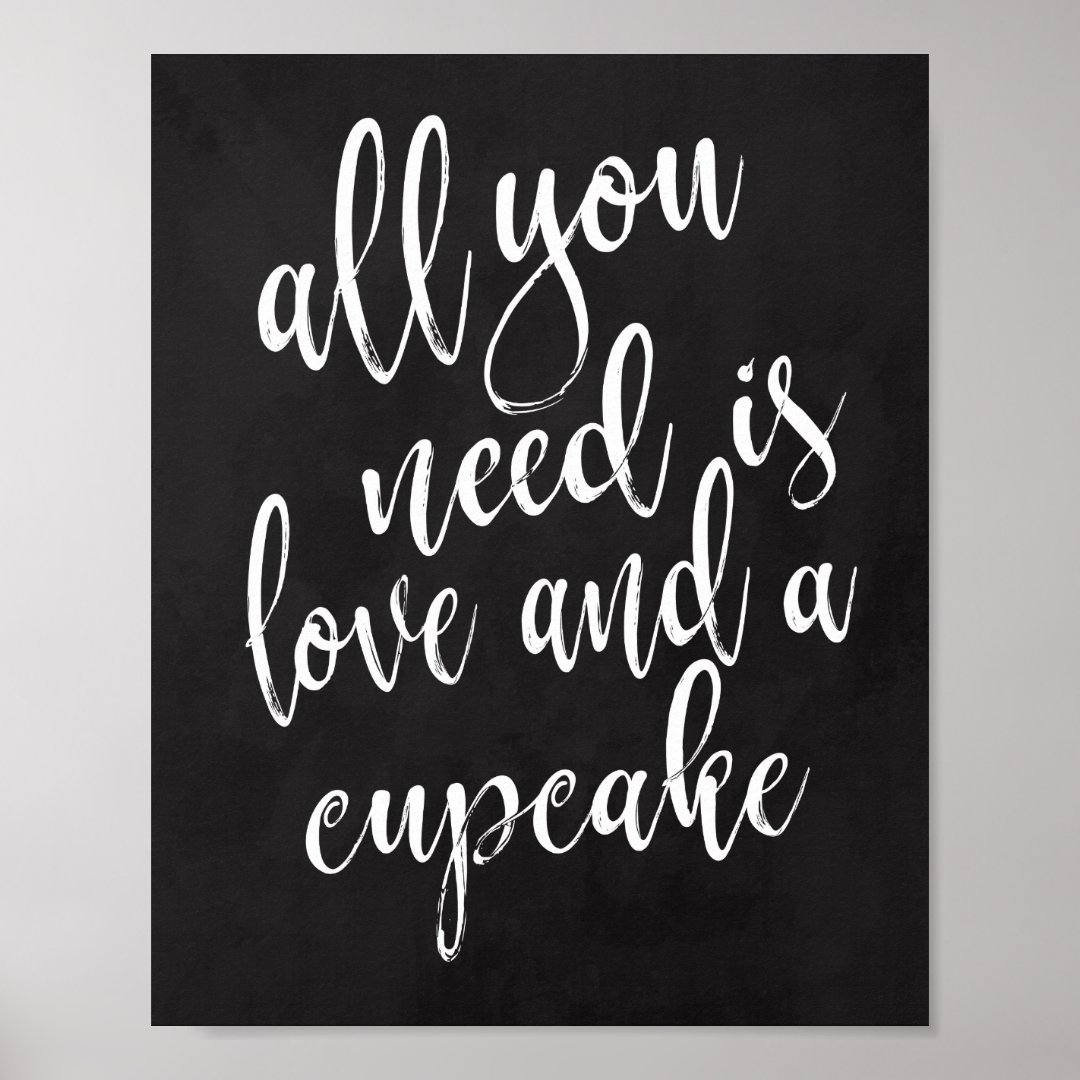 Cupcake favors 8x10 chalkboard wedding sign | Zazzle