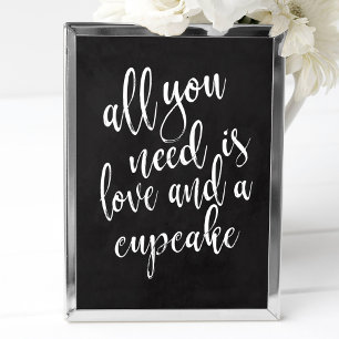 Cupcake favors 8x10 chalkboard wedding sign