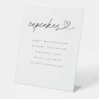 Cupcake Flavors Dessert Table Wedding Party Sign